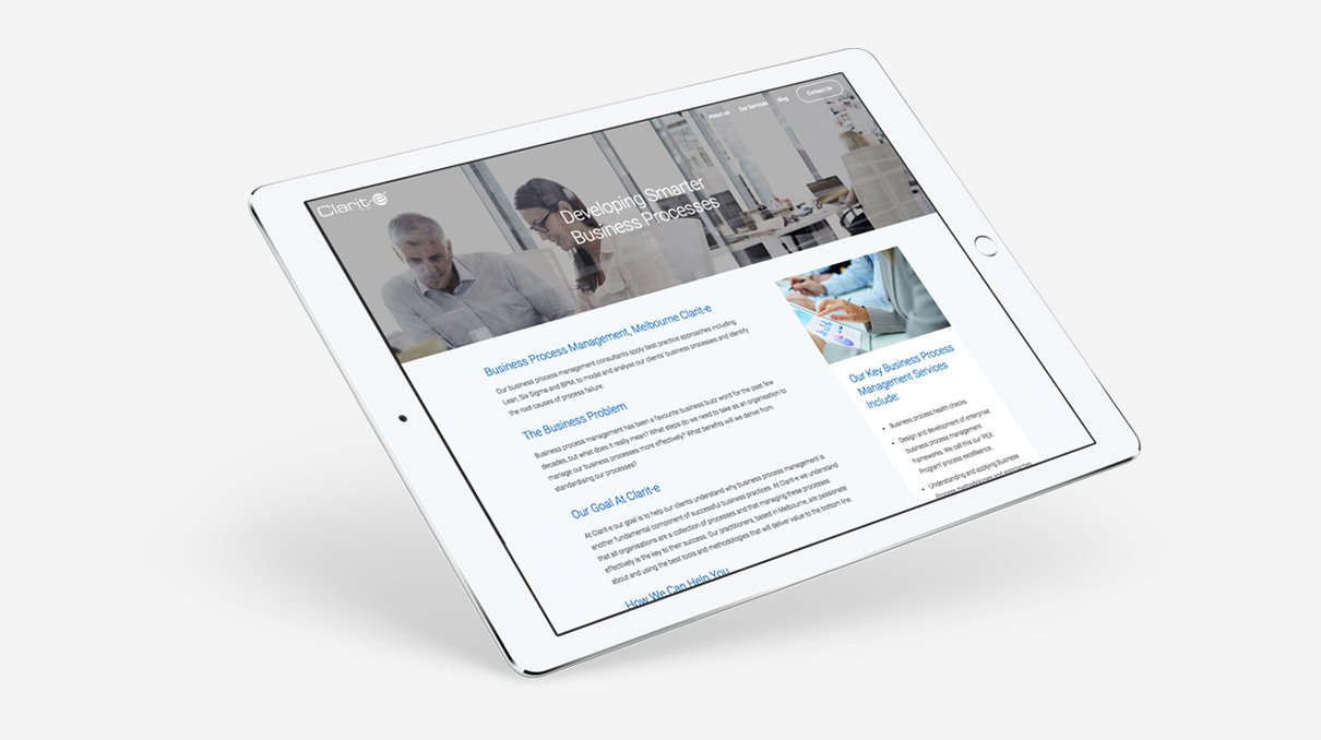 Clarit E Tablet Design