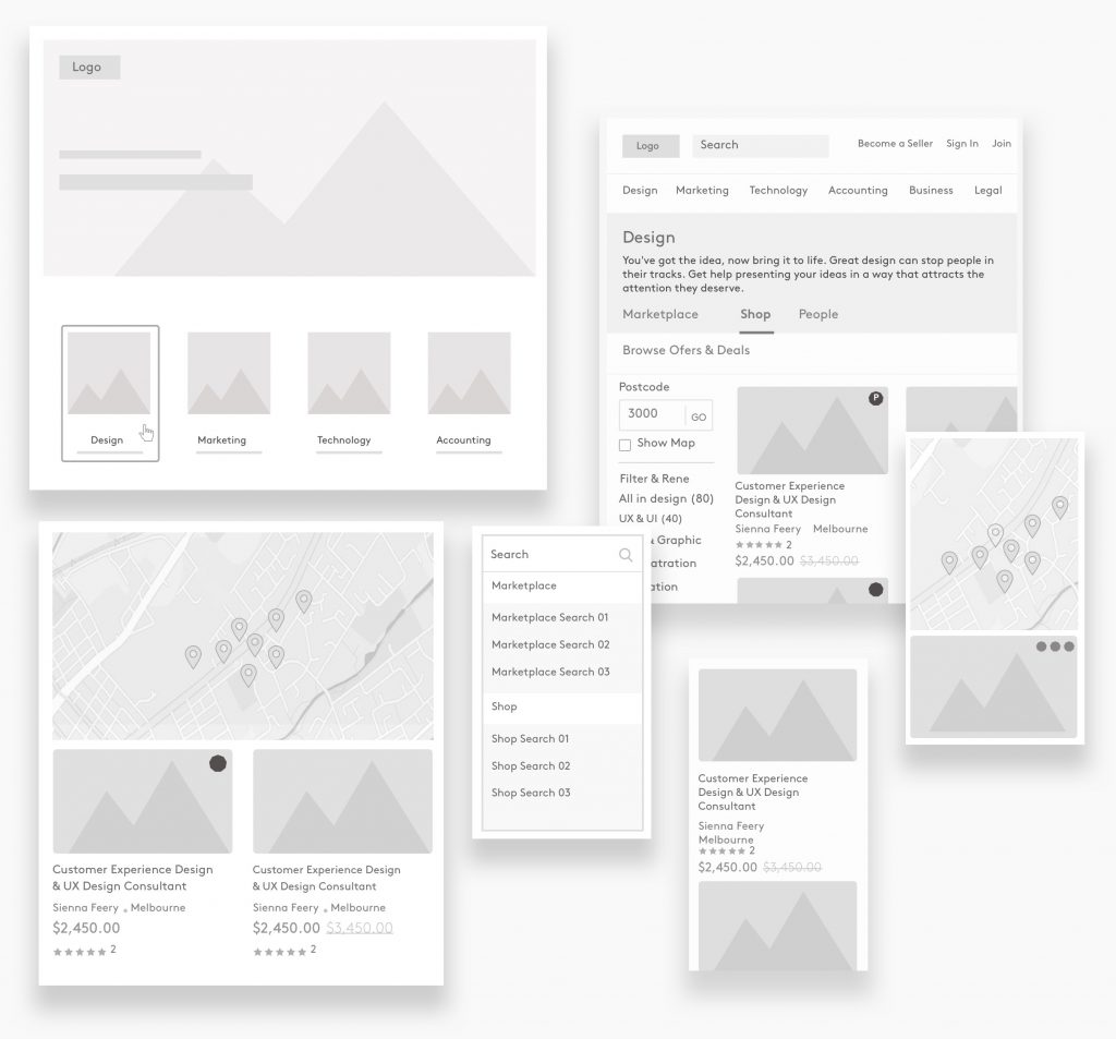 Proquo Website Wireframes