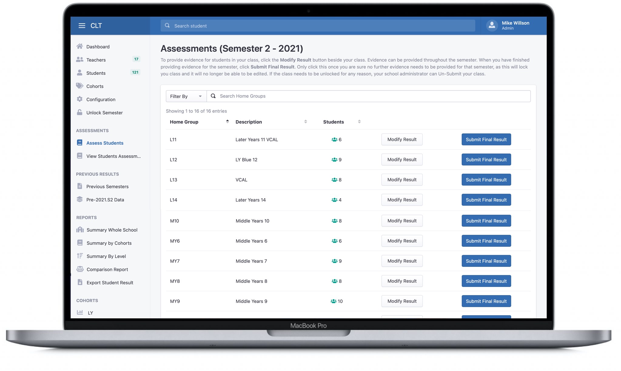 Student Assessment Management System - CLT