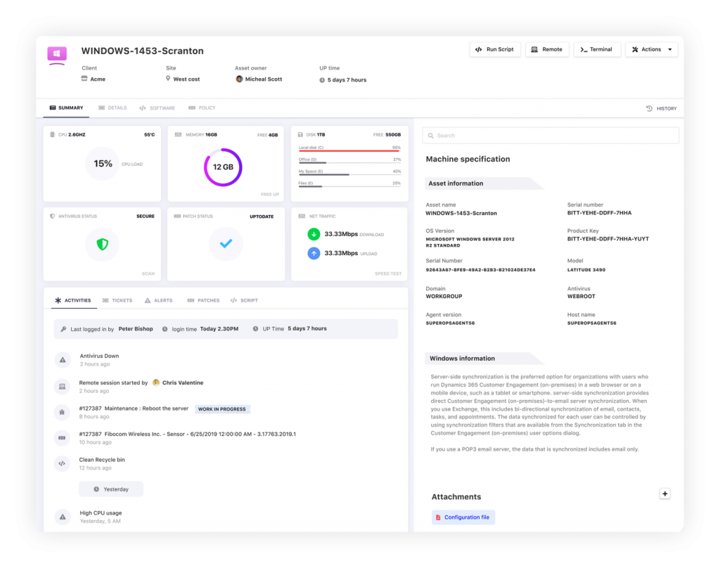 SuperOps Asset Management