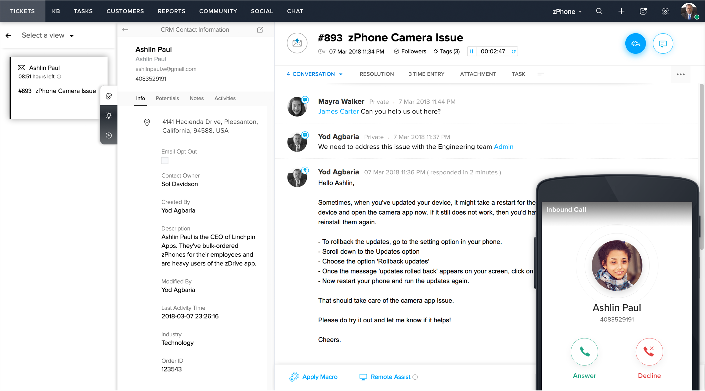 Zoho Desk Implementation